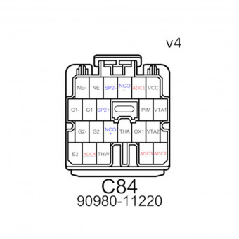 Разъем, фишка блока ECU Toyota 1JZ-GTE 22 пина (моторная коса) №3 90980-11220