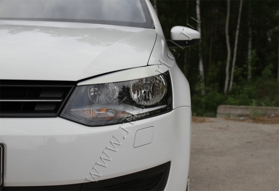 Накладки на передние фары (реснички) Volkswagen Polo V 2009-2016, купить со скидкой, REVWP5-014000 