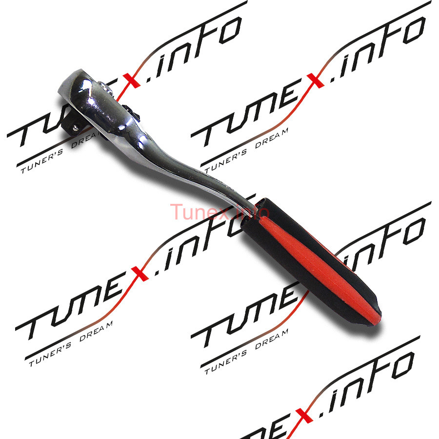 Трещотка для торцевых головок 1/4", 72 зубца, 150мм изогнутая, Сr-V, купить со скидкой, TRTG-04 