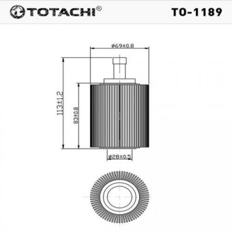 Фильтр масляный TO-1189 TOTACHI O-116 04152-31060 MANN HU7009z