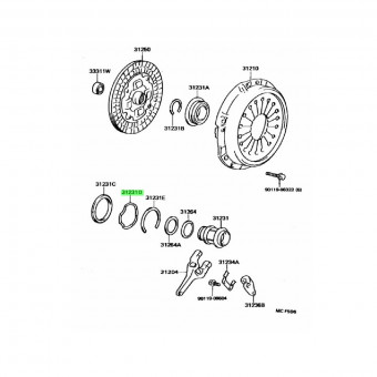 Шайба сцепления Toyota R154 металлическая, 90206-72001