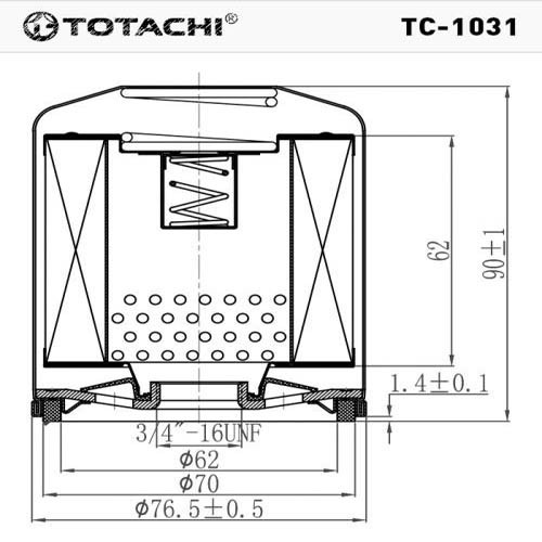 Фильтр масляный TC-1031 TOTACHI C-111 15208-65F00 MANN W712/83, купить со скидкой, TC-1031 