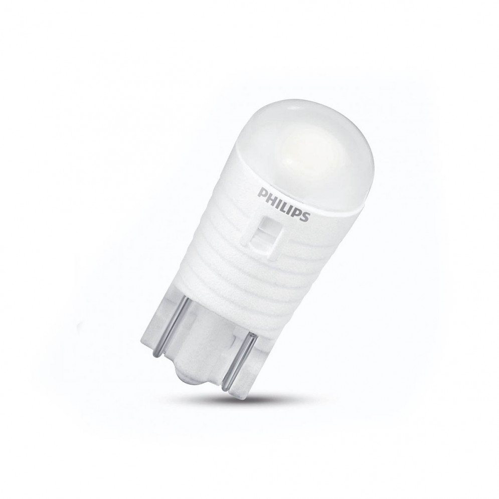 Лампа светодиодная T10 W5W 12V белый 6000K, 2шт Philips Ultinon LED, 11961U30CWB2, купить со скидкой, 11961U30CWB2 