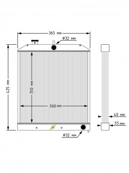 Радиатор алюминиевый Honda Civic EG, EK, B16, B18 40mm 92-02, 19010-P30-505