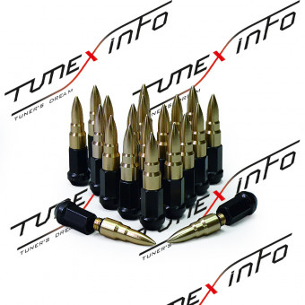 Гайки колесные Bullet nut Пуля M12 x 1.25 золото