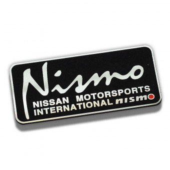 Шильдик, эмблема алюминий Nismo, черный