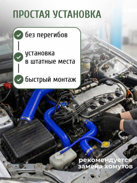 Патрубки радиатора и системы охлаждения Honda Civic D15B EK3, DB6, ZC 92-00 9шт