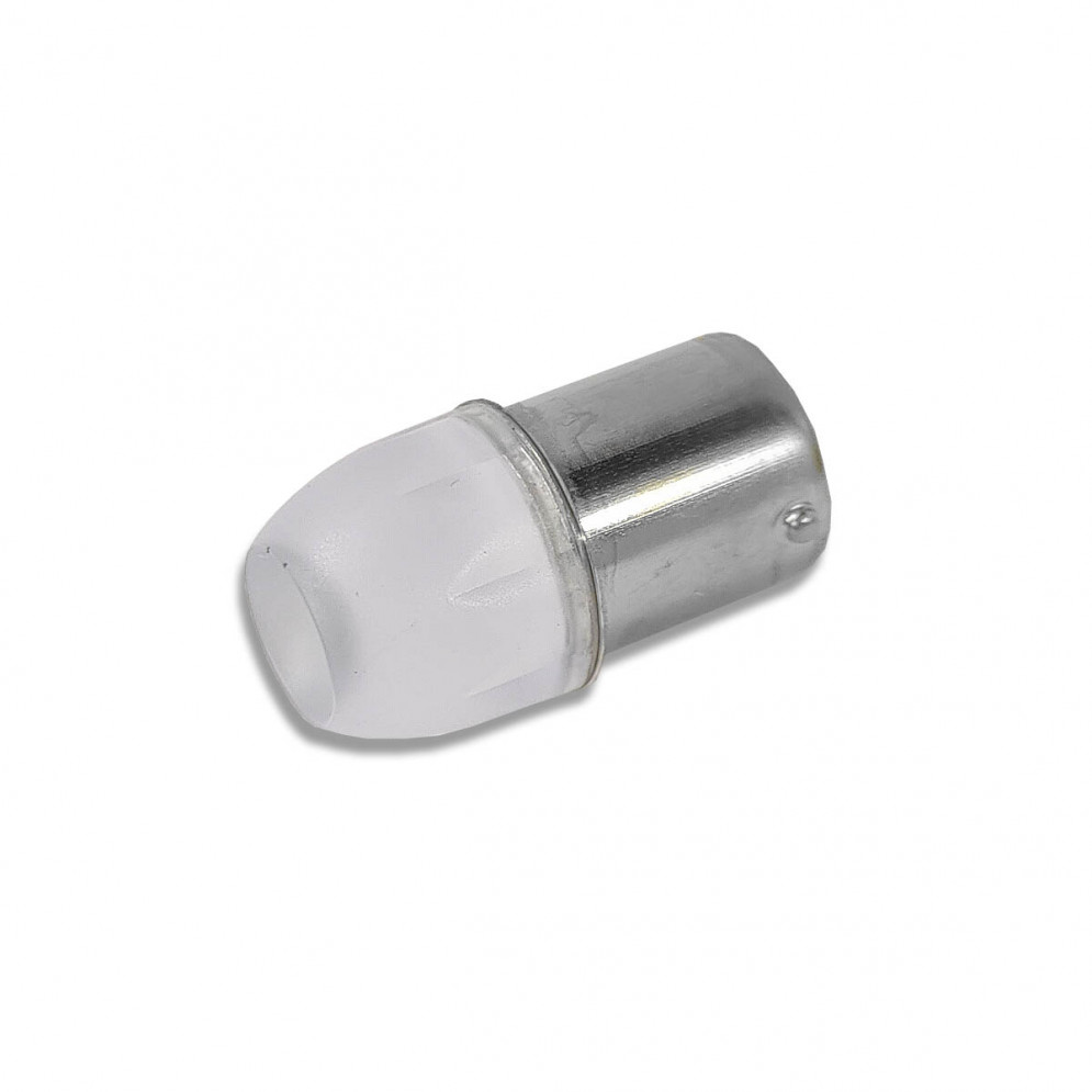 Лампа светодиодная BA15s 12V P21W S25 белая 3SMD(5730) в колбе, NOVA-PRO, купить со скидкой, Лампа светодиодная BA15s 12V P21W S25 белая 3SMD(5730) в колбе, NOVA-PRO 