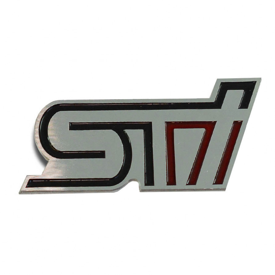 Шильдик, эмблема алюминий STI #2, купить со скидкой, SH-STI2 