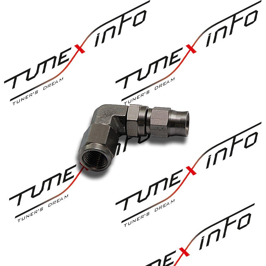 Фитинг под шланг тефлоновый тормозной AN3 90гр, SS, купить со скидкой, BKRF-9003SS 