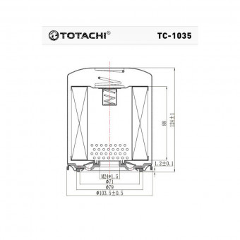 Фильтр масляный TC-1035 TOTACHI C-115 90915-03006 MANN WP 928/80