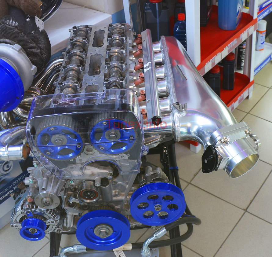 Коллектор впускной фрезерованный Toyota 1JZ-GTE c дросселем 90мм и топливной рейкой, купить со скидкой, BK-3112SET 