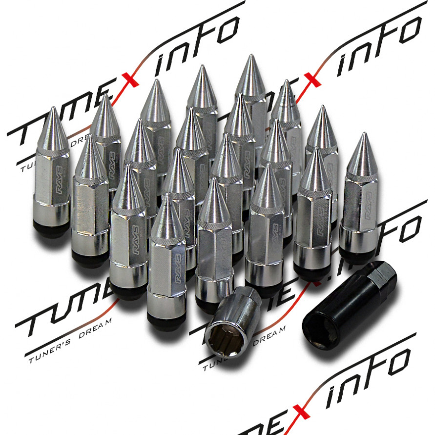 Гайки колесные RAYS длинные стальные + алюминий пики M12 x 1.5 (секретки), купить со скидкой, ACS-INSTR1084 