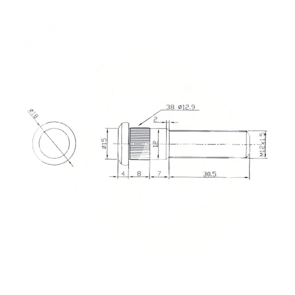 Шпилька колесная M12 x 1.5 х 49,5мм HYUNDAI посадка D12, купить со скидкой, JEN0105 