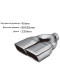 Насадка на глушитель двойная 63x120х60х200мм, ZXQ-H3014, купить со скидкой, ZXQ-H3014 