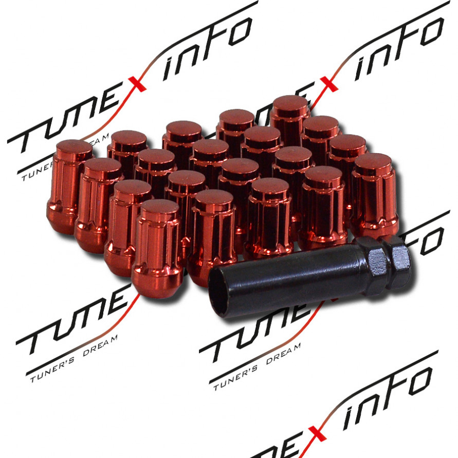 Гайки колесные TopFit M12 x 1.5 (секретки), купить со скидкой, exn-043_red 