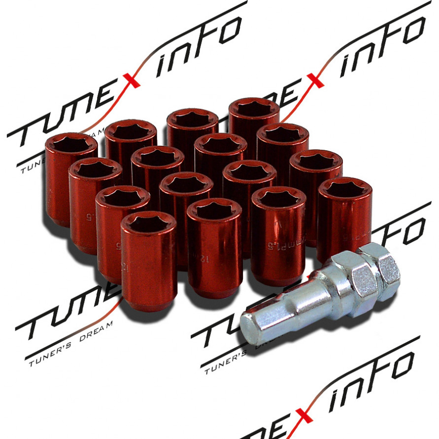 Гайки колесные TopFit сквозные внутренний шестигранник M12 x 1,5 16шт, купить со скидкой, ACS-INSTR1071 