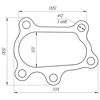 Прокладка под выход из турбины Nissan VQ25DET 14445-4P200