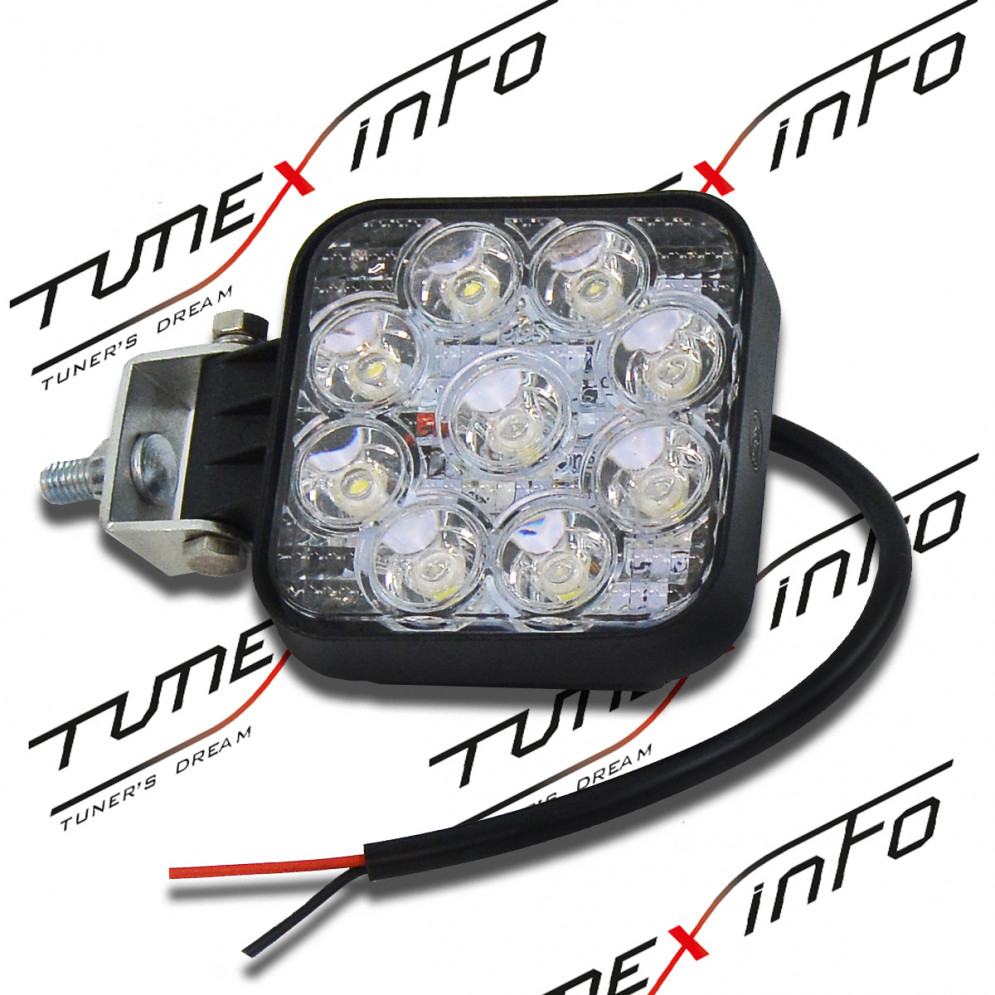 Фара противотуманная 27W 9 диодов, рассеяный свет, влагопылезащищенная, 12V, 24V, 82x35x98мм 1шт, купить со скидкой, KS-WSQ009F-M 