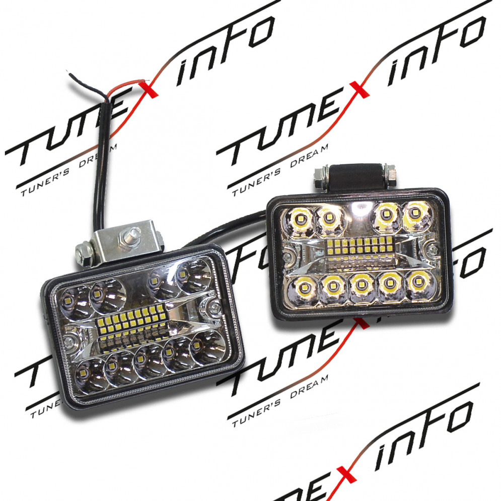 Фары противотуманные 54W 18 диодов, 12V 110х80мм, 2шт, купить со скидкой, 17_00124469 