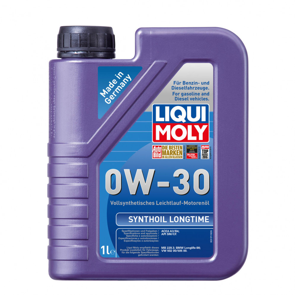 Масло моторное 0W-30 синтетическое Synthoil Longtime 1л Liqui Moly, 8976, купить со скидкой, 8976 Масло моторное 0W-30 синтетическое Synthoil Longtime 1л Liqui Moly, 8976 
