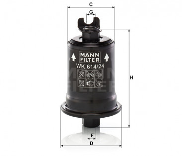 Фильтр топливный тонкой очистки MANN WK614/24X