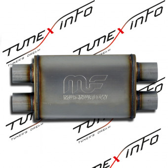 Бочка выхлопная, глушитель Magnaflow выхода X63мм*4 L355мм (вынос-вынос)