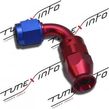 Фитинг под шланг тефлоновый PTFE AN4 90гр