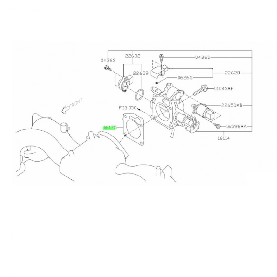 Прокладка дроссельной заслонки SUBARU EJ202, EJ205, EJ255 16175-AA201, 16175-AA200, купить со скидкой, 16175AA201 