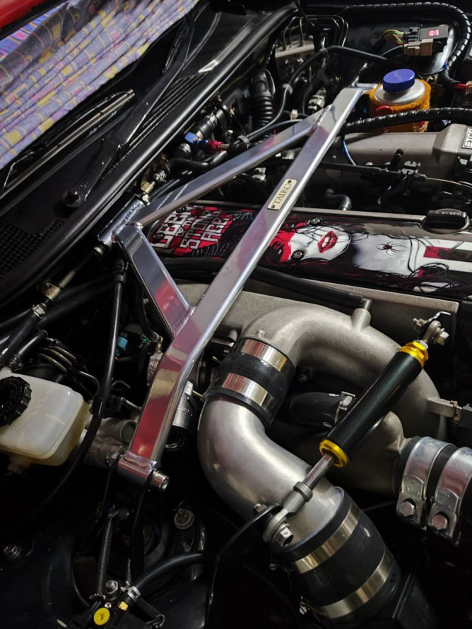 Распорка передняя верхняя Toyota JZX90, JZX100, Турбо 3 точки, купить со скидкой, TSL020165red Красный 