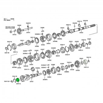 Подшипник КПП Toyota МКПП W57, 58, 59, (25*52*20мм) 90365-25014