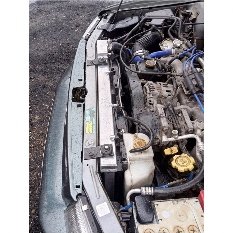 Радиатор алюминиевый Subaru Forester SF5 турбо 26мм AT, 45111FC300, 45119FC310, купить со скидкой, ajr-SUF5T-AT26 black 