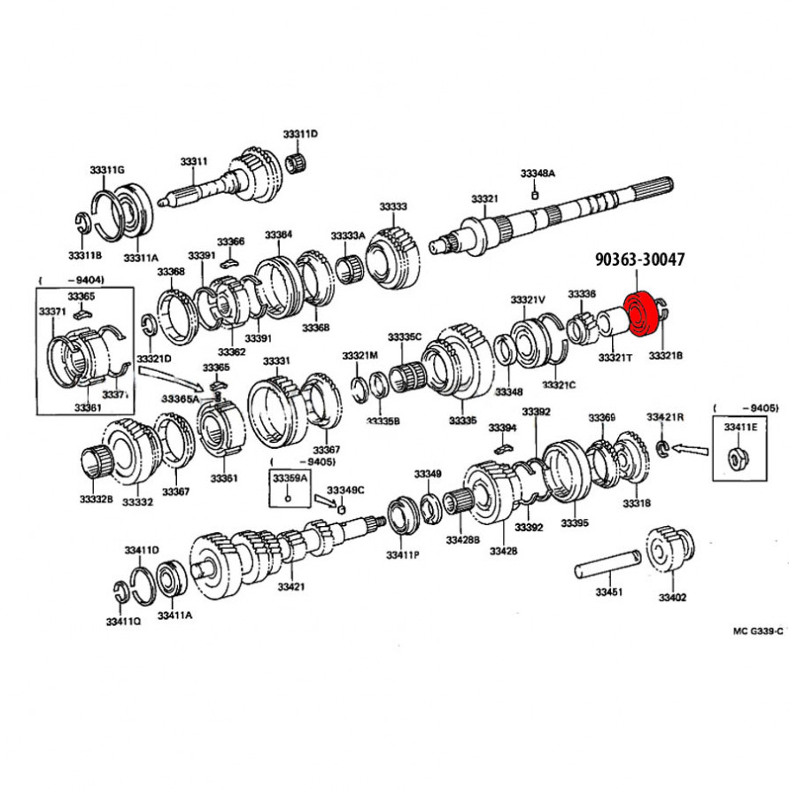 Подшипник КПП Toyota (30,5*72*19мм) Aisin R154 90363-30047, купить со скидкой, 90363-30047 