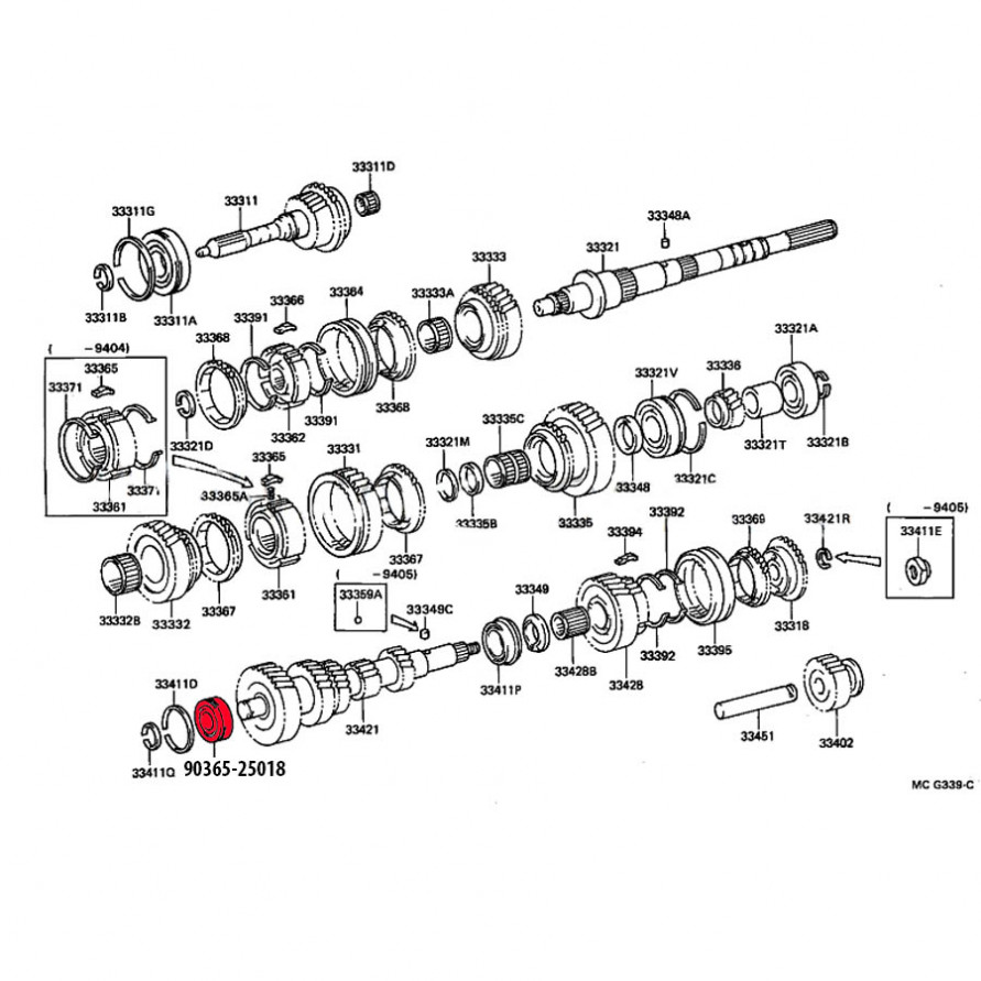 Подшипник КПП Toyota (25*59*24мм) Aisin R154 90365-25018, купить со скидкой, 90365-25018 
