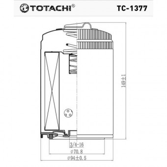 Фильтр масляный TC-1377 TOTACHI 068 115 561 F W 940/66