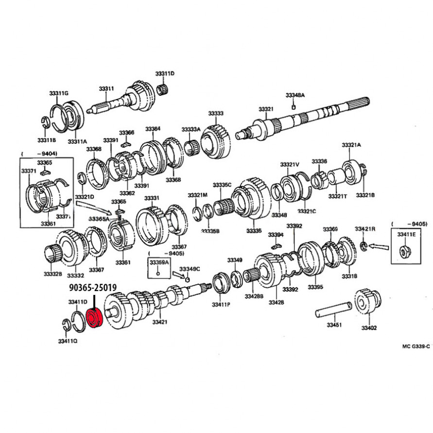 Подшипник КПП Toyota (25*59*24мм) Aisin R154 90365-25019, купить со скидкой, 90365-25019 