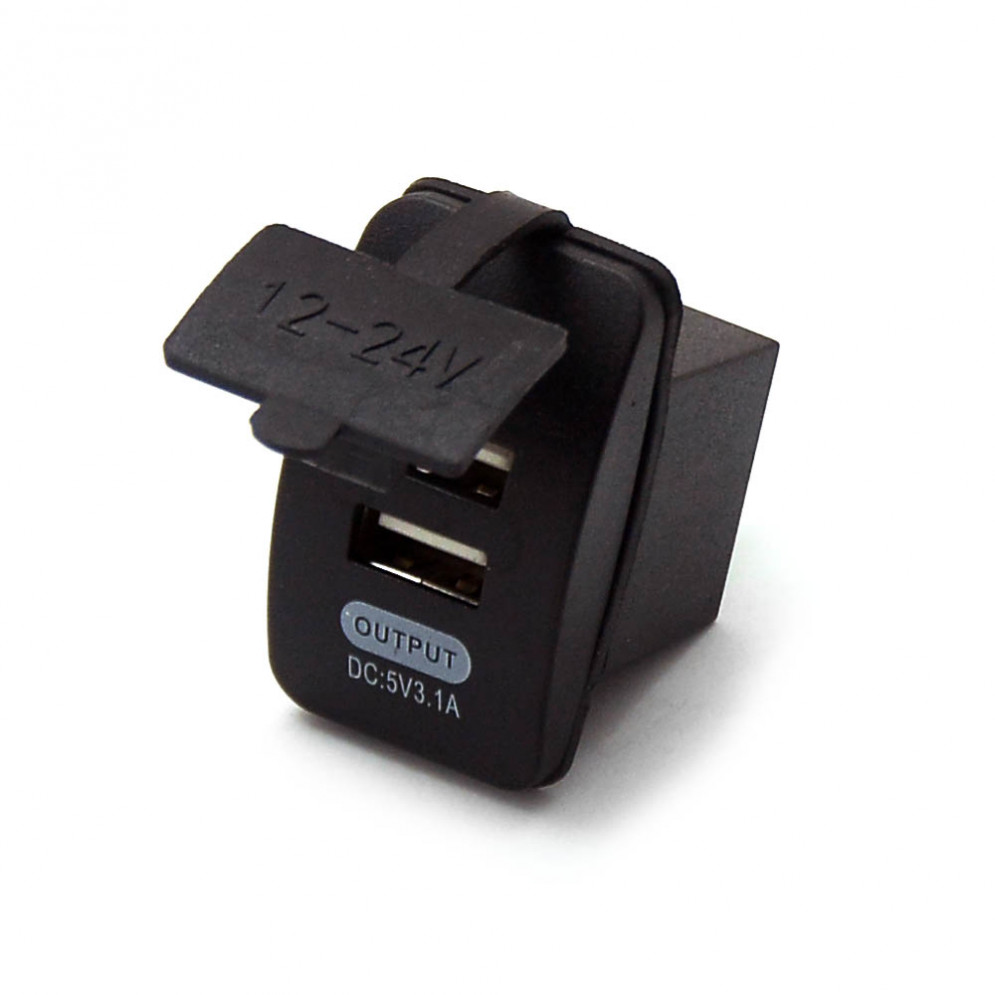 USB зарядка панельная 2х3.1А 12-24V, купить со скидкой, el-z01 