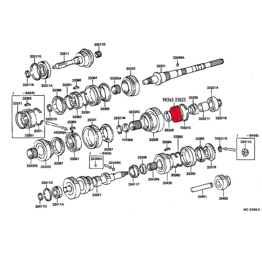 Подшипник КПП Toyota (35*85*23мм) Aisin R154 с проточкой 90363-35023, купить со скидкой, 90363-35023 