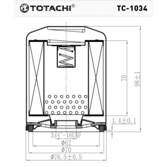 Фильтр масляный TC-1034 TOTACHI C-114 90915-03005 MANN W 714/3, W 718/2
