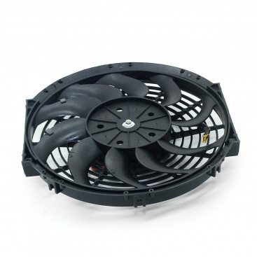 Вентилятор 12" 80W 24V, (30см), сабли лопасти