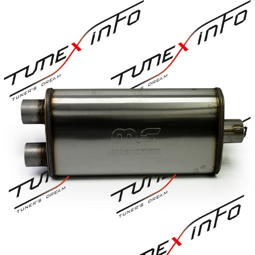 Бочка выхлопная, глушитель Magnaflow выхода Y76мм*3 L570мм (вынос-вынос-центр), купить со скидкой, 100.9619 