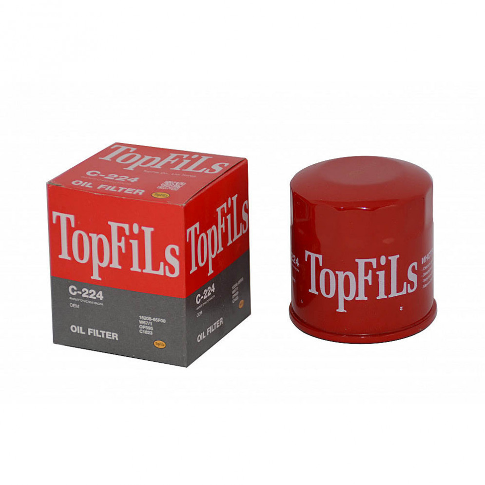 Фильтр масляный C-224 TOP FILS 15208-65F00, W67/1, купить со скидкой, C-224 Фильтр масляный C-224 TOP FILS 15208-65F00, W67/1 