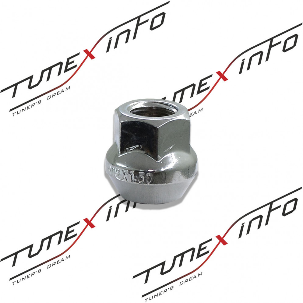 Гайка колесная M12 x 1.5 21мм конус, сквозная, 1шт, купить со скидкой, СН 1157 